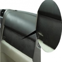 Autostyle - Laminato in fibra di carbonio 3D opaco, 50 x 134 cm, colore: Nero