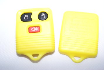 Chequers Motorstore Ford Transit Connect 4 ecc.. 3 Pulsante telecomando giallo portachiavi con bottone rosso