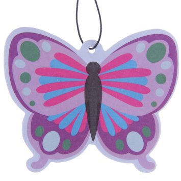 Colourful butterfly design berry fragranced air freshener