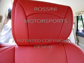 Coprisedili auto per Fiat 500C Cinquecento YMDX 03 PVC similpelle rossi sportivi Rossini
