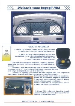 Divisorio Griglia Rete Divisoria per auto originale Ergotech RDA65-XS8, per trasporto cani e bagagli.