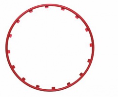 LAMPA - Set 4 protezioni per cerchi in lega Rim RingzTM - Ø 15" - Rosso