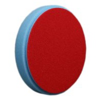 Rosso bianco blu tampone lucidatura, velour indietro, arrotondato, multa (132 x 25 mm)
