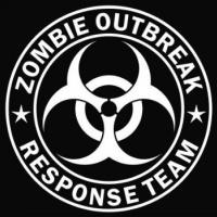 SKS Distribution ® Zombie Outbreak Response Team bianco Die-cut decalcomania del vinile Stickerer