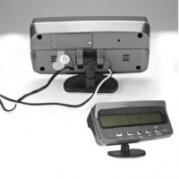 SODIAL (R) Auto voltmetro controllo di tensione Tester batteria Allarme temperatura Termometro Orologio
