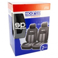 SPC SPC1018GR Set Di Coprosedili Anteriori Sparco, Grigio-Nero, Compatibili Con Airbag