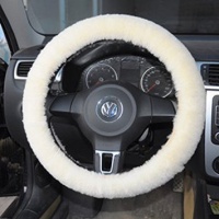 SwirlColor Volante Inverno Car Cover pelle di pecora Volante Cover - Bianco