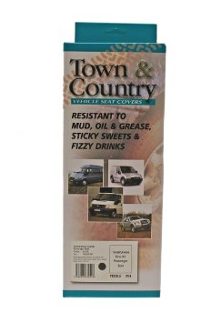 Town & Country - Coprisedile doppio 3D per furgone, colore: Nero