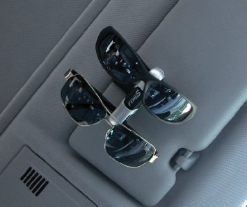 Type S SA50296 - Clip portaocchiali per aletta parasole, per due paia di occhiali, colore: Argento