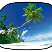 Walser 16695 Tendina parasole per finestrino laterale, autoaderente 45 x 34 cm - fantasia spiaggia