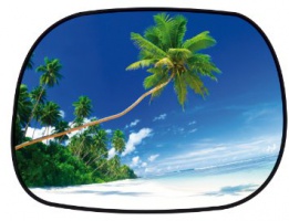 Walser 16695 Tendina parasole per finestrino laterale, autoaderente 45 x 34 cm - fantasia spiaggia