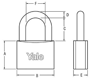 Yale Y1100040080 Lucchetto Standard, 40 mm, Blister