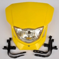 Yellow Dirt bike Moto Universale Vision Faro Street Fighter proiettore CQR