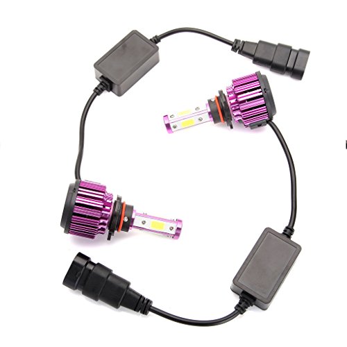 1 paio di 9005 auto LED Headlight Bulbs Conversion Kit – HB3 H10 – 4 lati COB chip sostituire per alta/anabbaglianti diurne fendinebbia – 20000LM 6500 K bianco freddo – 2YR