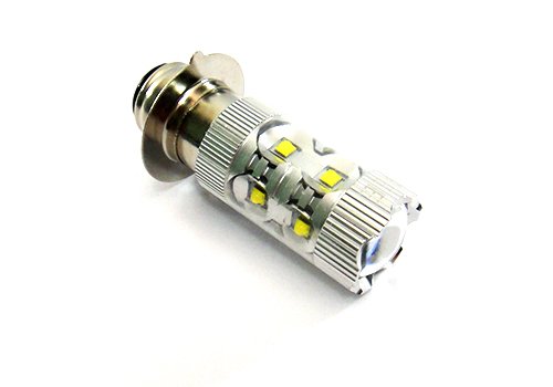 1 x bianco H6 M PX15D P15D25 – 1 lampadina 12 W 50 V CREE LED proiettore faro moto ATV Quad Luffy