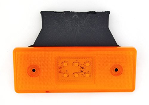 10 pezzi 6 LED arancione 24 V Side Outline Marker Lights con staffe rimorchio telaio camion caravan