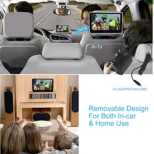 10.1 Inch Portable Design Car Headrest Dvd Player, and USB and SD, and Wireless games,With Super Thin Desgin, AC Adapter 100-240V , Hdmi Port