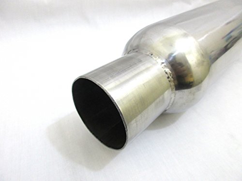 10,2 x 40,6 x 5,1 cm [101 x 406 x 50 mm tondo] Bullet silenziatore silenziatore di scarico in acciaio INOX a spirale Perf medio scatola