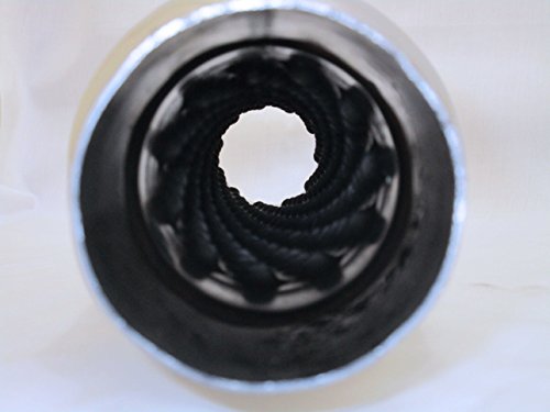10,2 x 40,6 x 5,1 cm [101 x 406 x 50 mm tondo] Bullet silenziatore silenziatore di scarico in acciaio INOX a spirale Perf medio scatola