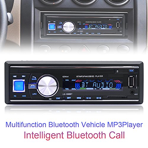 1068 1DIN 12 V auto radio stereo Player Bluetooth FM radio supporto AUX/MP3/USB/SD Card con telecomando