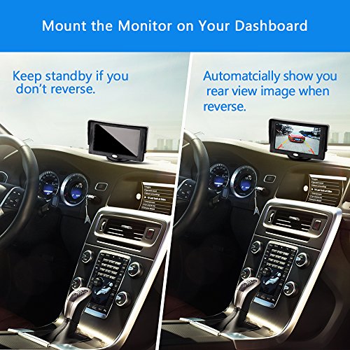 10,9 cm TFT LCD monitor specchietto veicolo cruscotto monitor per telecamera, per retromarcia Camerab e telecamera a circuito chiuso