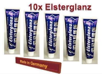 10x Elsterglanz Universale Pasta Lucidante Metallo Crema-Cera Detergente 40 ml