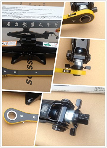 11 – 45 cm Cric 2T – Martinetto idraulico con cricchetto vibrazione leva chiave a bussola