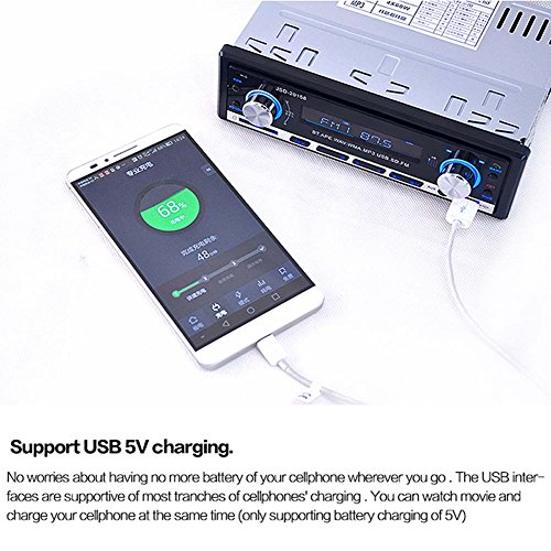 12 V auto stereo ricevitore radio FM MP3 audio Player supporto Bluetooth Phone con USB/SD MMC Port Car Electronics In-Dash 1 DIN