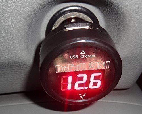 12/24V USB Caricabatteria Accendisigari Voltmetro Misuratore Volt Auto Auto CAMION