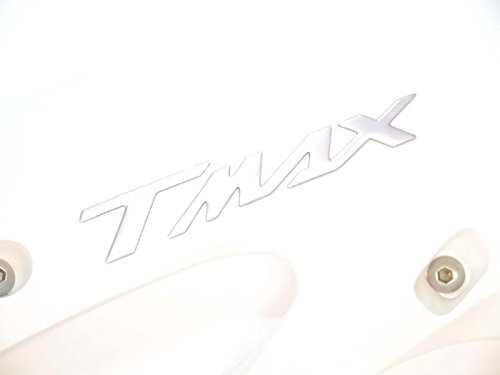 160x22mm CROMO SATINATO T- MAX MOTO emblema distintivo moto serbatoio benzina ADESIVI DECALCOMANIE YAMAHA TMAX
