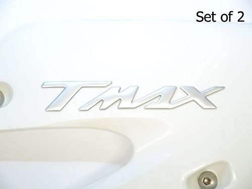 160x22mm CROMO SATINATO T- MAX MOTO emblema distintivo moto serbatoio benzina ADESIVI DECALCOMANIE YAMAHA TMAX