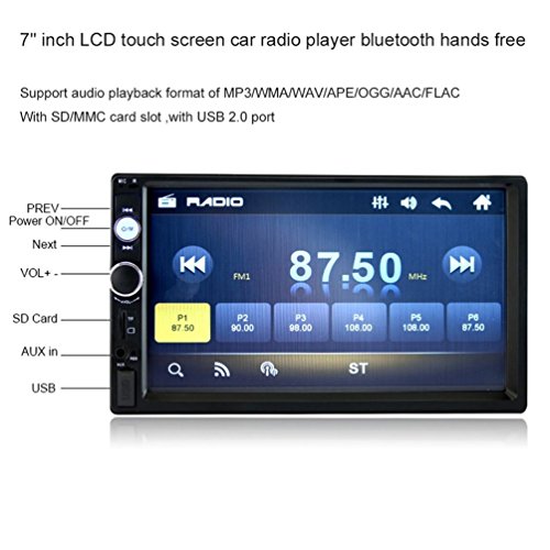 17,8 cm 2 DIN in dash LCD HD Bluetooth touch screen auto stereo radio MP5 Player