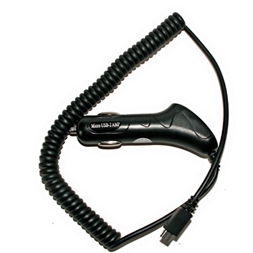 2 Ampere Caricabatteria da auto Cavo di ricarica cellulare con cavo a spirale per Samsung Telefoni Cellulari con connettore micro USB