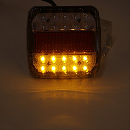 2 fanali LED per rimorchio, a due colori, 12V, E11