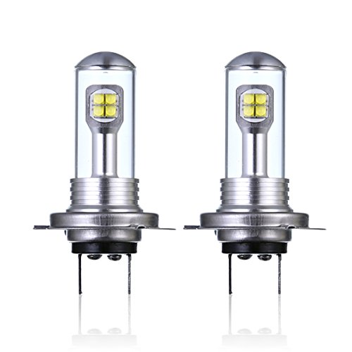 2 lampadine H7 anti-nebbia diurne per fari auto, 40W, a LED, per auto, DRL 6000K, 1500lm