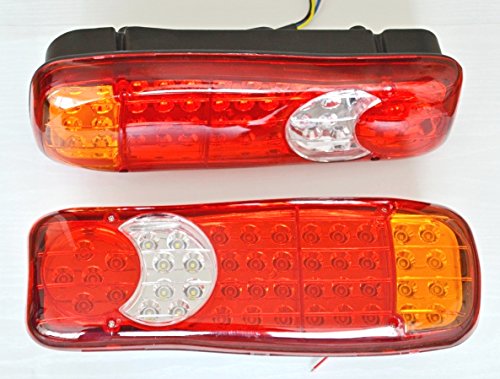 2 luci a LED da 12 V, Fanale posteriore per camion, camper, rimorchio, telaio ribaltabile, 5 funzioni, universalmente applicabili