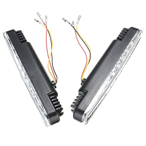 2 luci da 30 LED, 12 V, da usare come luci auto diurne e frecce, luci per auto professionali