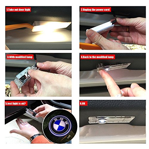 2 Piece Car Door LED Lighting Entry Ghost Shadow Projector Welcome Lamp Logo Light