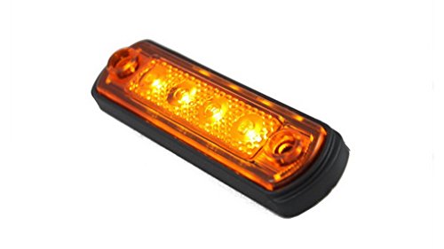 2 x 4 SMD LED arancione luce di indicatore laterale 12 V 24 V e-contrassegnato auto camion rimorchio camper caravan furgone tetto luce di posizione ambra Cab top universale