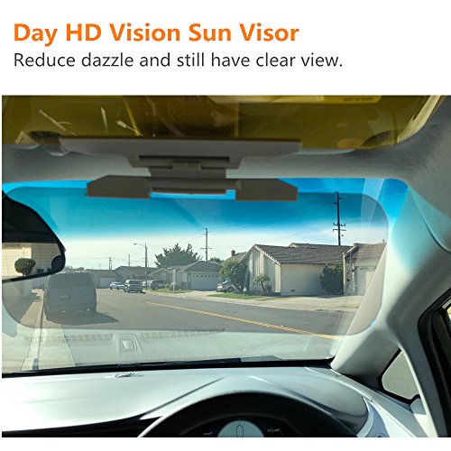 2 x auto visiera parasole extension, auto guida HD antiriflesso, Monojoy Day and Night Vision Eye schermo antiriflesso anti-UV anti-spruzzo parabrezza Extender