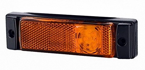 2 x LED arancione luce di indicatore laterale con riflettente dispositivo 12 V 24 V e-contrassegnato auto camion rimorchio camper caravan Van luce di posizione ambra set universale