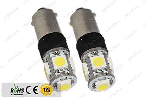 2 x LED BA9s T4 W 233 Xenon bianco 4500 K polizia Strobe flash lampadine auto luci di posizione
