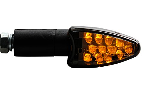 2 X LED Mini indicatore di direzione per moto quad Scooter colorato nero universale