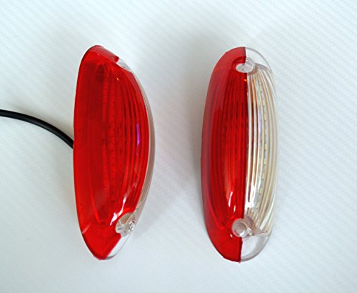 2 x LED Outline Side Vertical luci di posizione 24 V rosso bianco con 18 LED per Bus camion camper e caravan Chassis