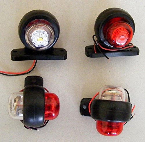 24 / 7Auto - LED per le luci di posizione laterali, per SUV, autobus, camion, roulotte 24V, 4 pezzi