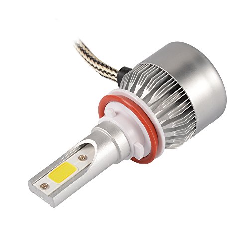 2pcs 10000LM 55W LED Car Headlight H8 H9 H11 Halogen Lamp Bulb Built-in Cooling Fan 6000K White
