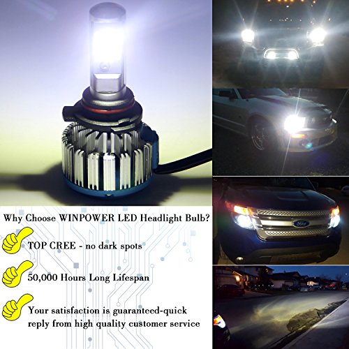 2Pcs 9012 (HIR2) LED Auto Faro Lampadina 70W 6000K Luce Bianca lampada per veicolo Win Power