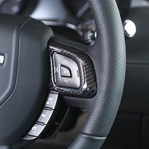 2PCS ABS Chrome Steering Wheel Button cover Trim auto Accessories