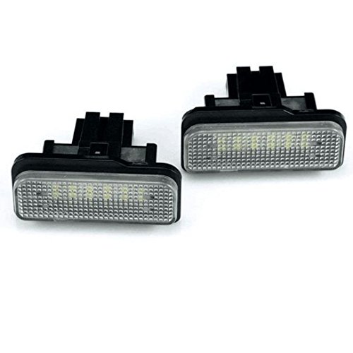 2Pcs Bianco 6000 K 18-Smd 12 V Targa LED Lamp Set Insiemi