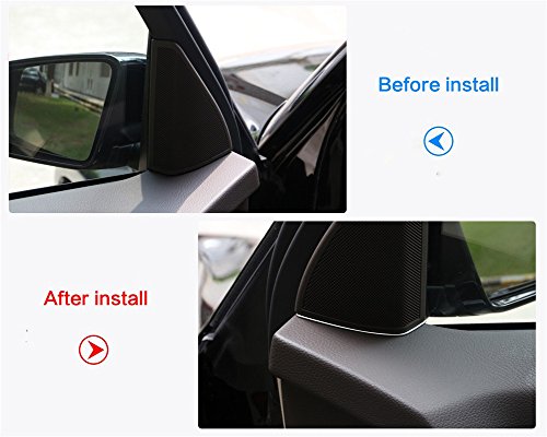 2PCS Chrome Door speaker cover Trim paillettes decorazione auto styling accessori